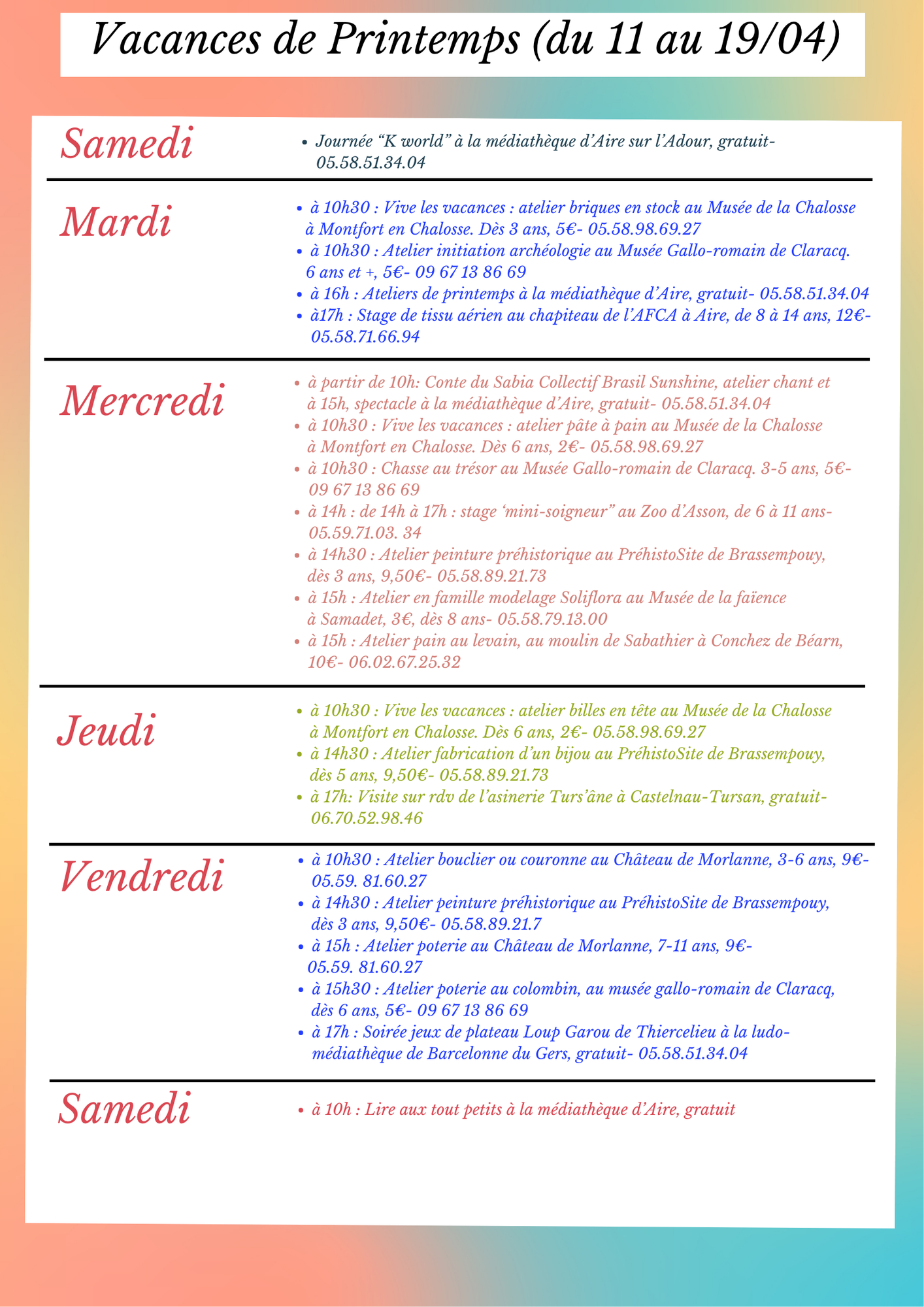 Copie de RDV Réguliers Copie de RDV Réguliers